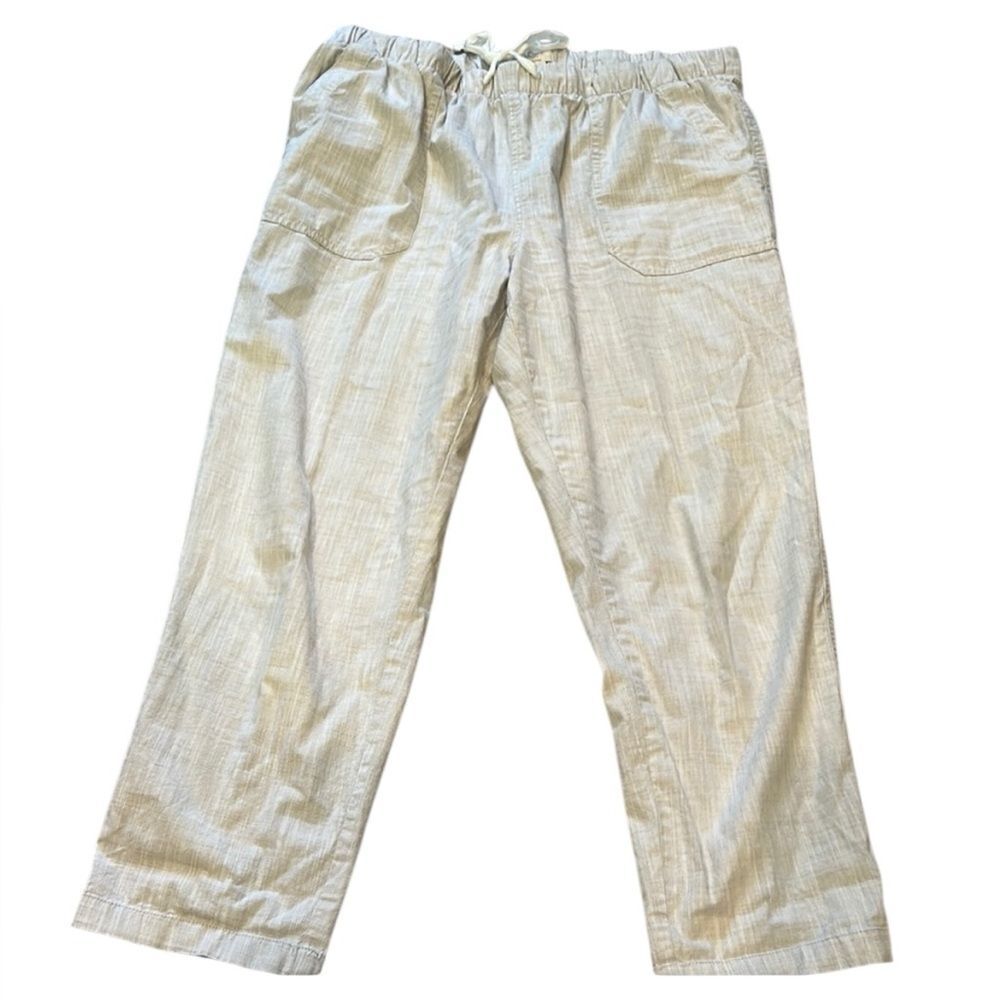 LOFT lounge Cream Joggers with Relaxed Fit large
